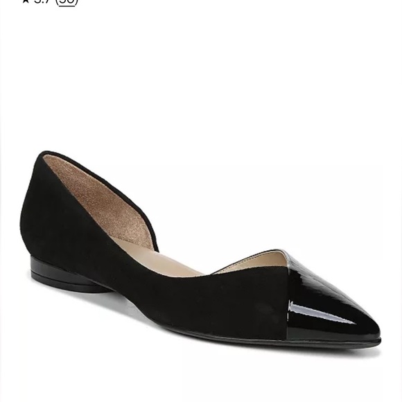 Naturalizer Hayden Black Pointed-Toe Ballet Flats-Size 7M - Picture 1 of 12